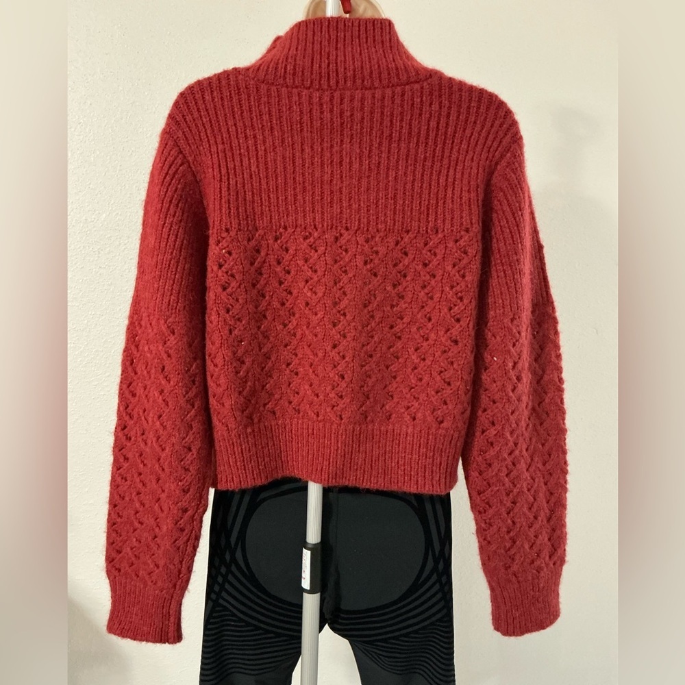 REBECCA TAYLOR CHAINETTE ALPACA WOOL SWEATER XL - Picture 3 of 14